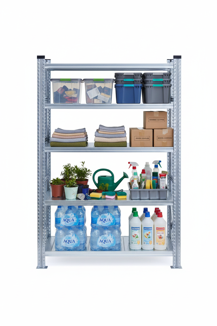 Scaffale in metallo per ripostiglio e casa