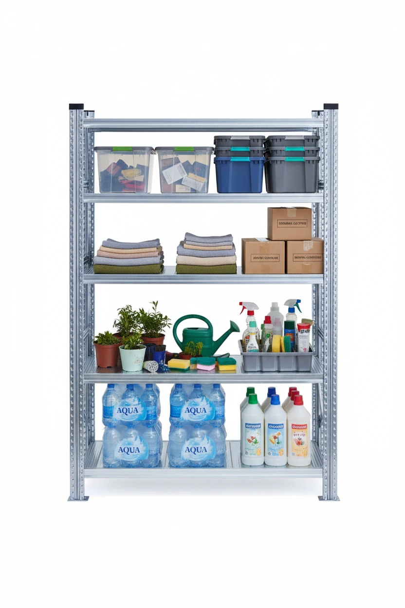 Scaffale in metallo per ripostiglio e casa