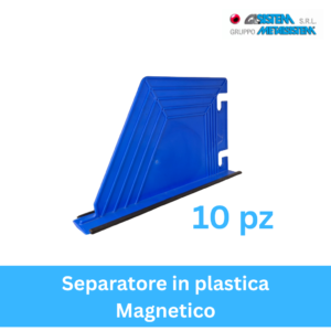 10 PZ - Separatore Magnetico in plastica per scaffalatura